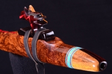 Brazilian Rosewood Burl Native American Flute, Minor, Mid F#-4, #H28L